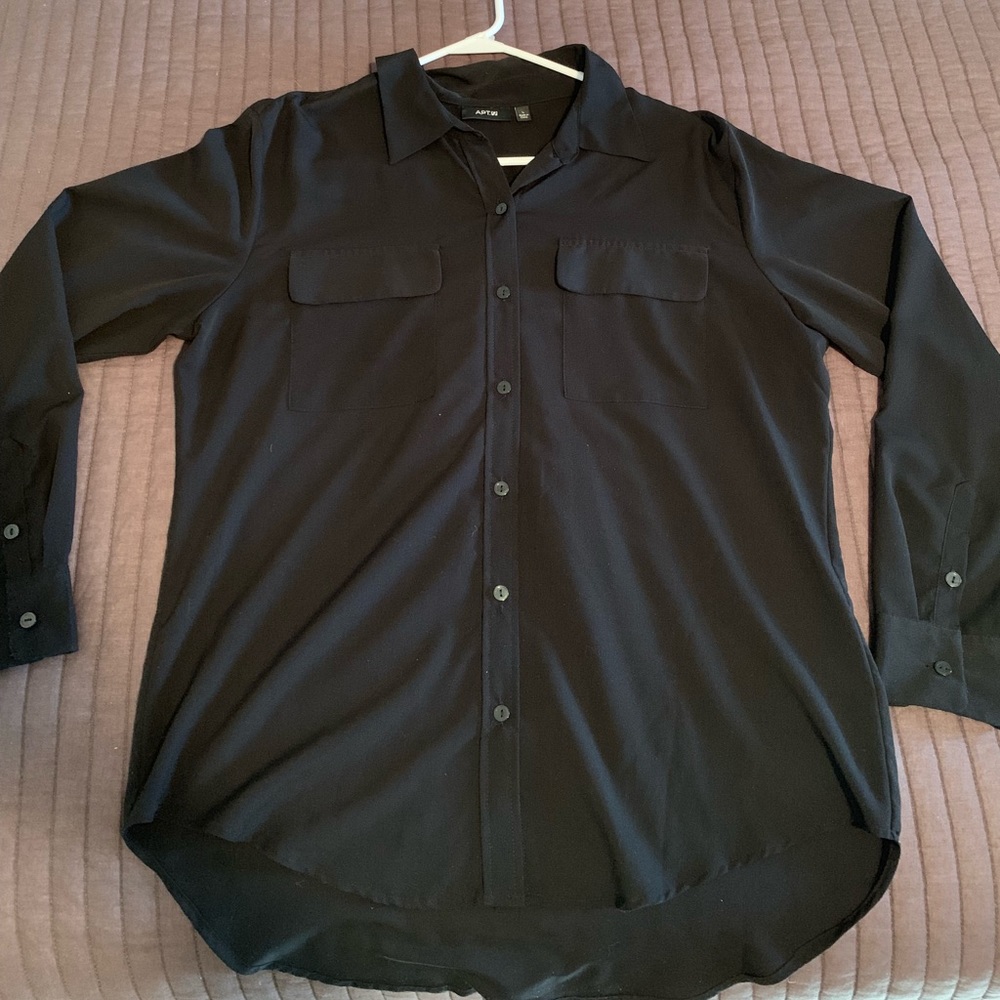 Black apt 9 button down